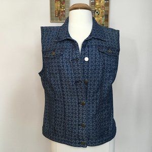 Christopher & Banks Denim Vest Size L